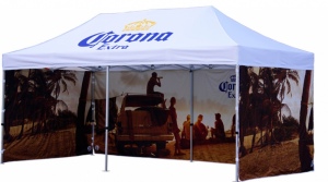 Branded pop-up gazebos - plain or custom printed