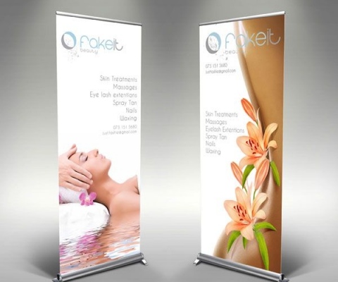 Pop-up displays, pull up banners and pop-up banners