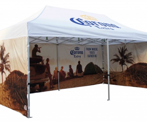 Branded pop-up gazebos - plain or custom printed